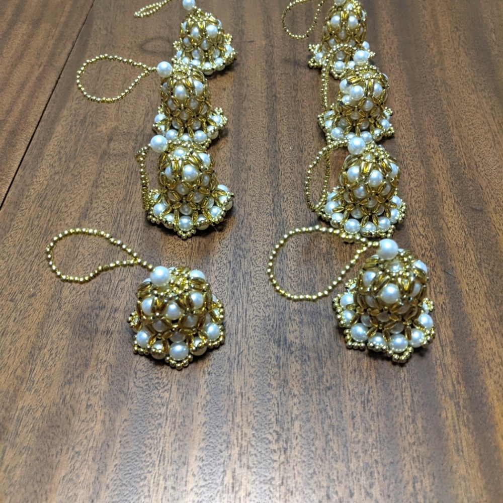 8 Handmade Christmas Ornaments of Bells.